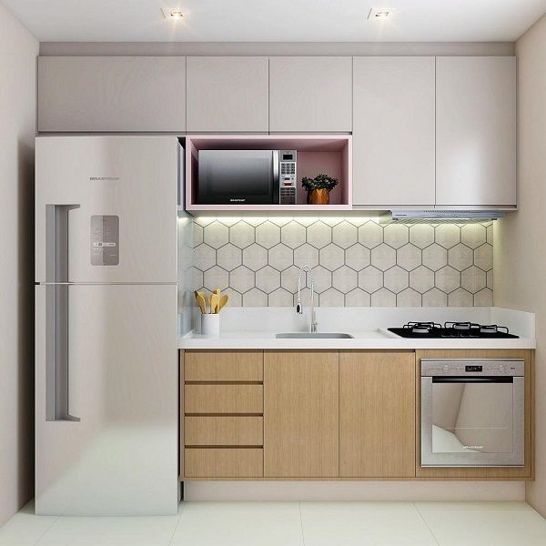 Mẫu thiết kế tủ bếp dài 2m đơn giản, tiện ích